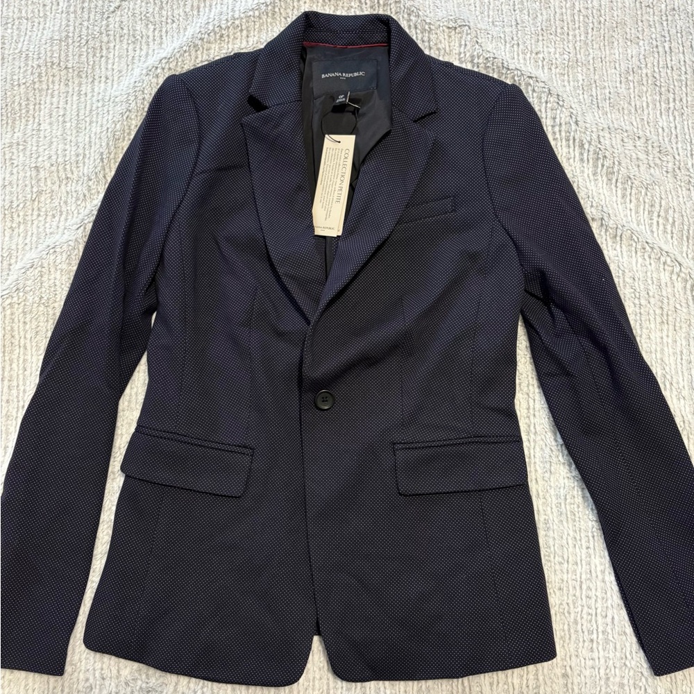 BANANA REPUBLIC Women’s Navy Blue Blazer, Size 0P
